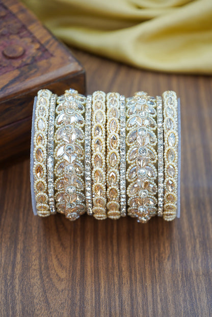 Traditional Golden Bangles Set For Women