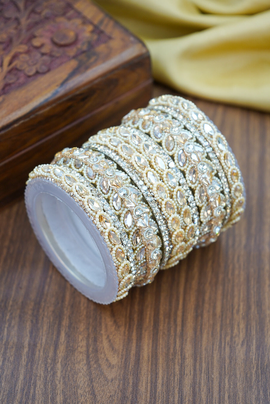 Traditional Golden Bangles Set For Women