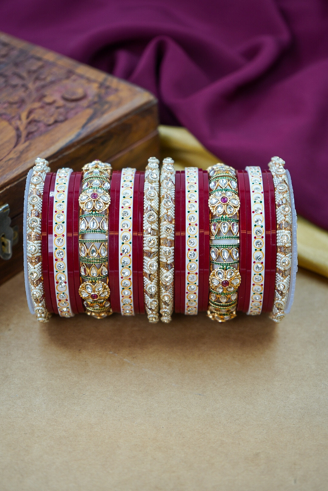 Designer Kundan Punjabi Wedding Chuda