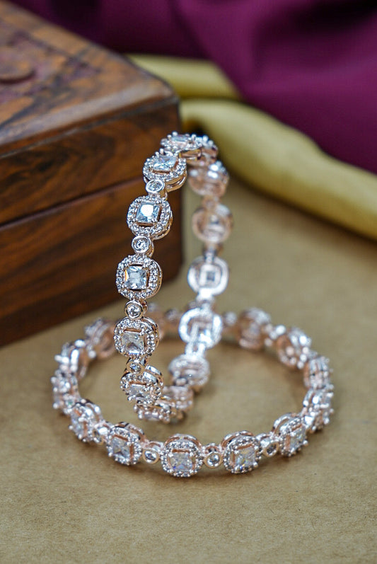 Elegant Rosegold Polish AD Kada for Weddings