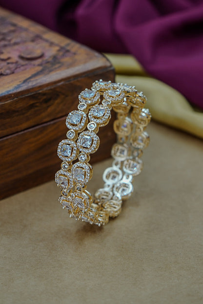 Elegant Gold Polish AD Kada for Weddings