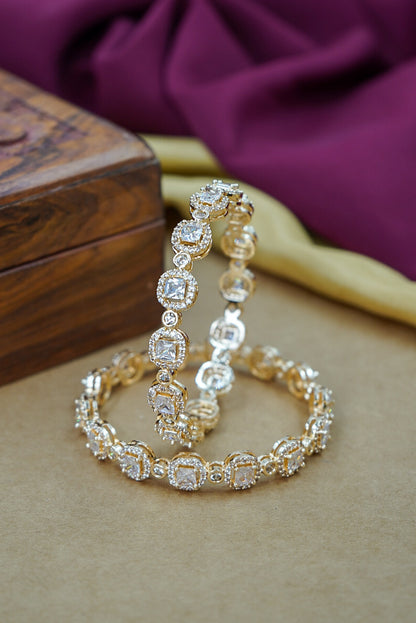 Elegant Gold Polish AD Kada for Weddings