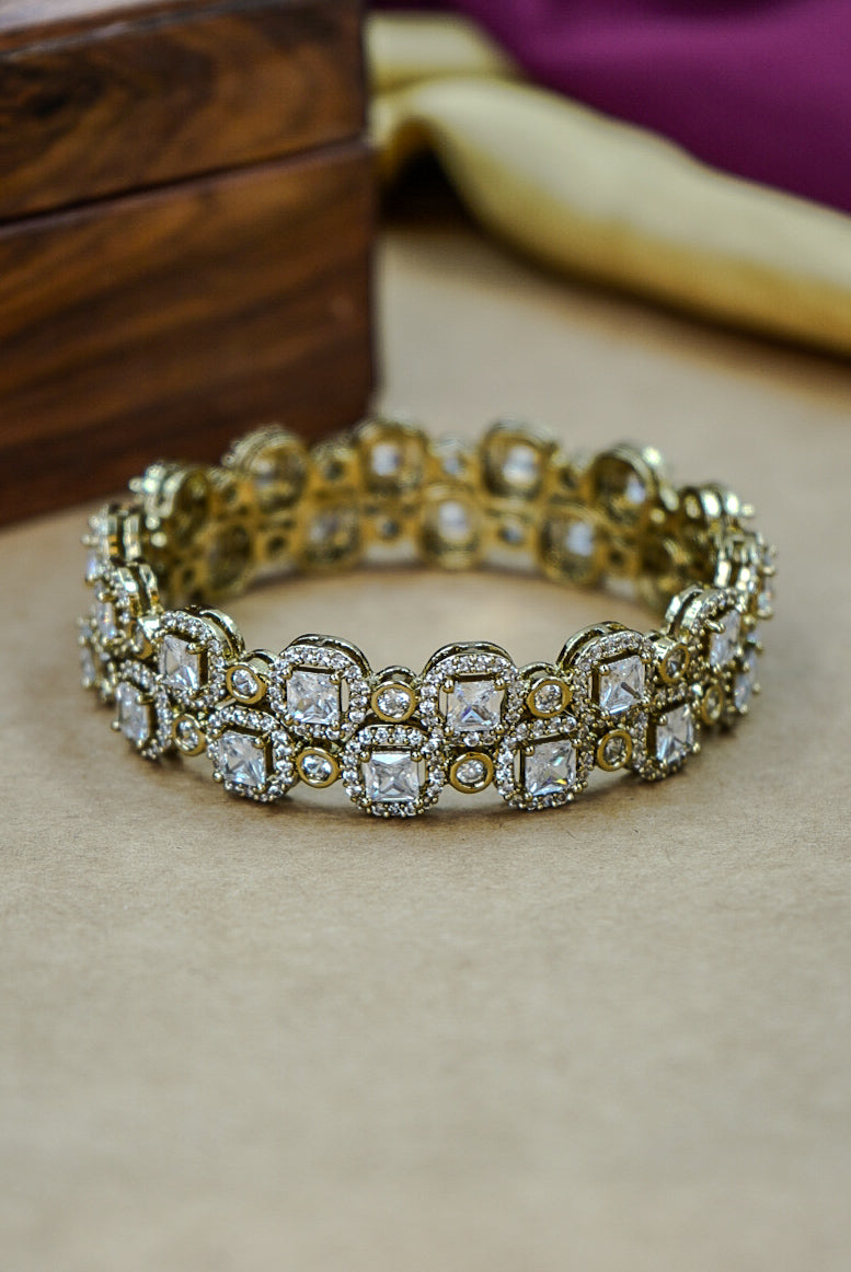 Elegant Mehandi Polish AD Kada for Weddings