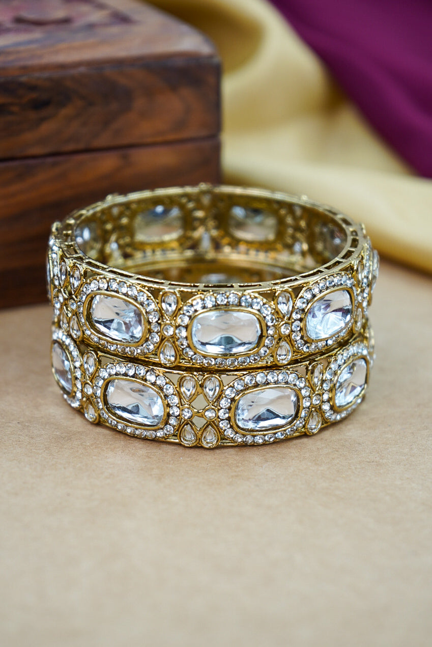 Antique Finish Kundan Kada