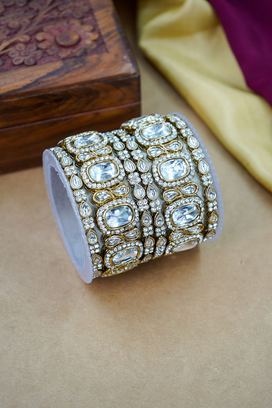 Traditional Kundan Antique Bangles Collection