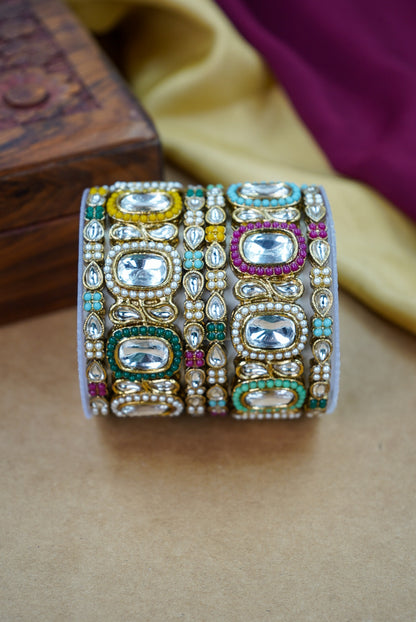 Traditional Multy Kundan Antique Bangles Collection