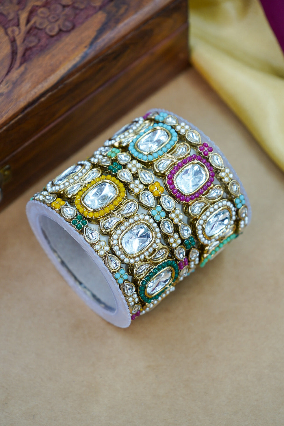 Traditional Multy Kundan Antique Bangles Collection