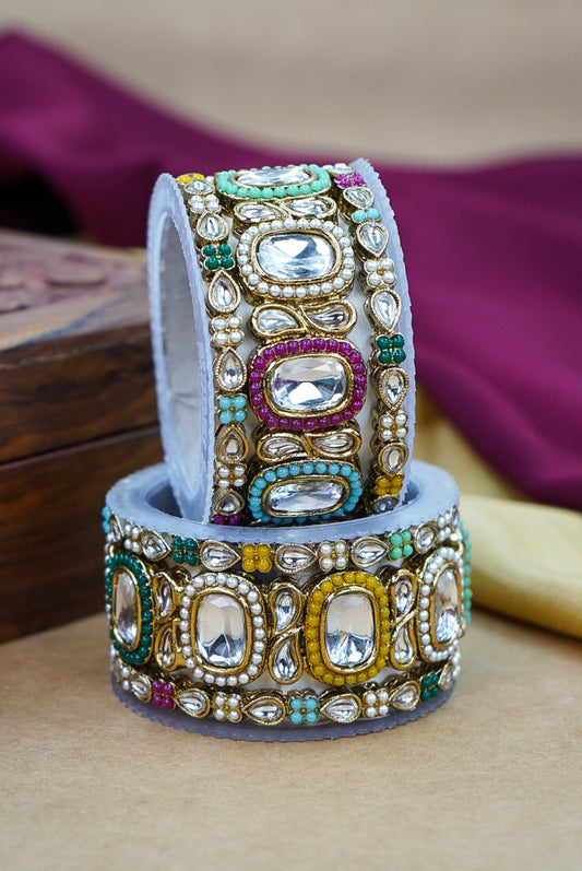 Traditional Multy Kundan Antique Bangles Collection